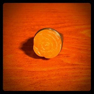 Designer Sterling Silver 925  ring yellow flower